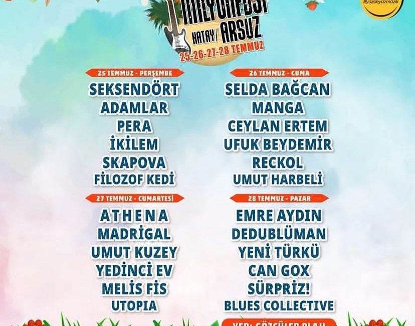 2024 Milyonfest Hatay/Arsuz programı