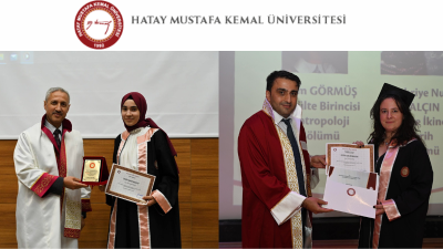 Hatay Mustafa Kemal Üniversitesi’nde (MKÜ) bu yılki mezuniyet törenlerinde ilginç