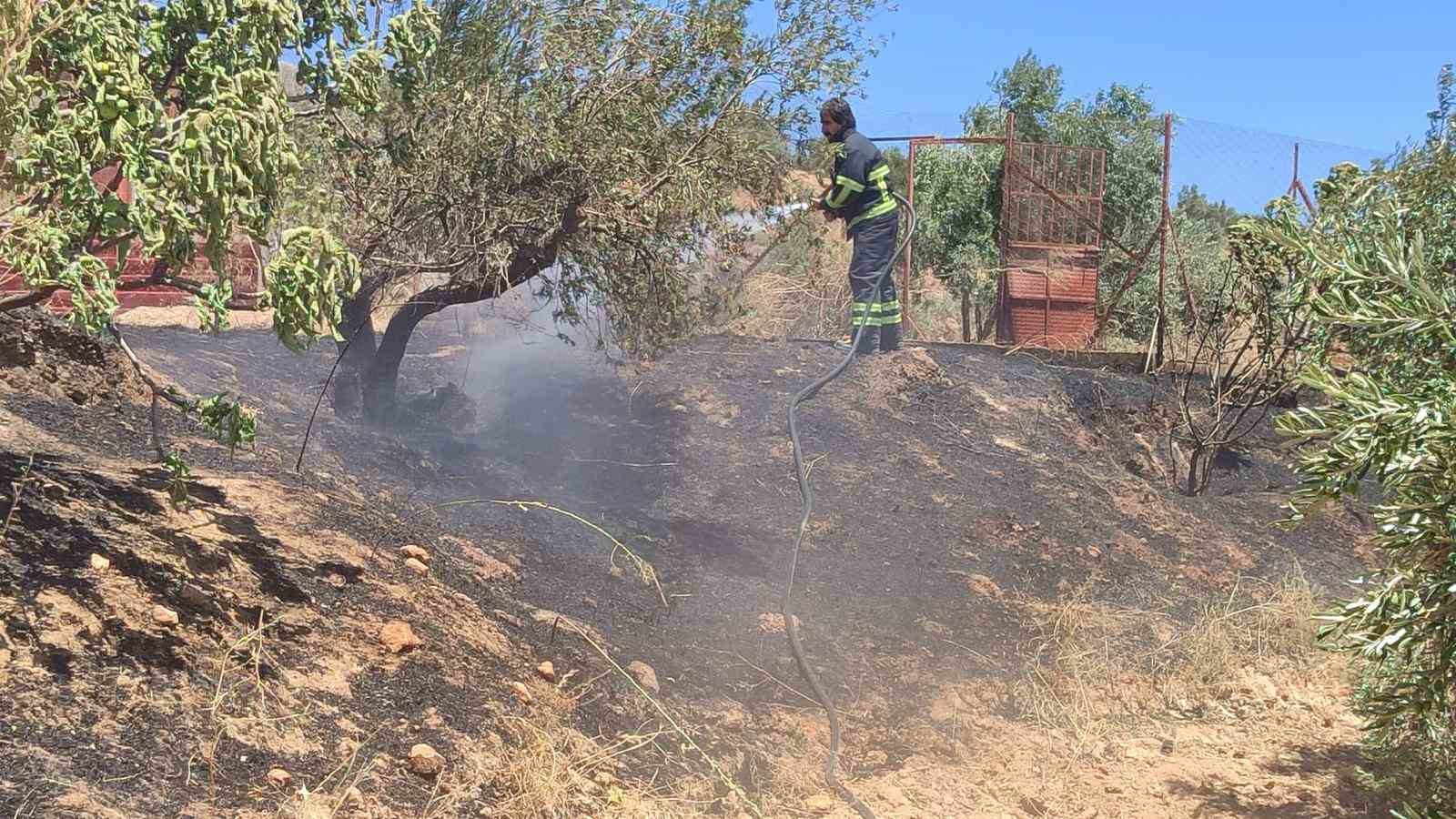 Belen’de bahçe yangını