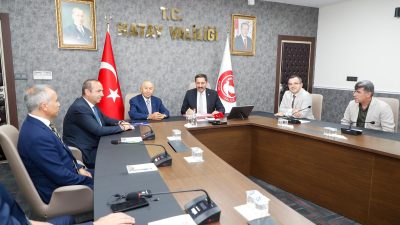 Hatay Valisi Mustafa Masatlı ile Limak Şirketler Grubu Yönetim Kurulu