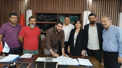 &nbsp; Samandağ Belediye Başkanı Emrah Karaçay, Garanti Bankası ile Samandağ