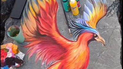 &nbsp; İskenderun’un sahil yolundaki kayalıklar,bir sanatçı eli tarafından canlanıyor. Edanur