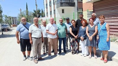 İskenderun’un Mustafa Kemal Mahallesi’nde rezerv alanlarında devam eden inşaat çalışmaları,
