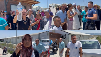 Defne TOKİ- AFAD prefabrik konaklama merkezinde günlerdir devam eden susuzluk