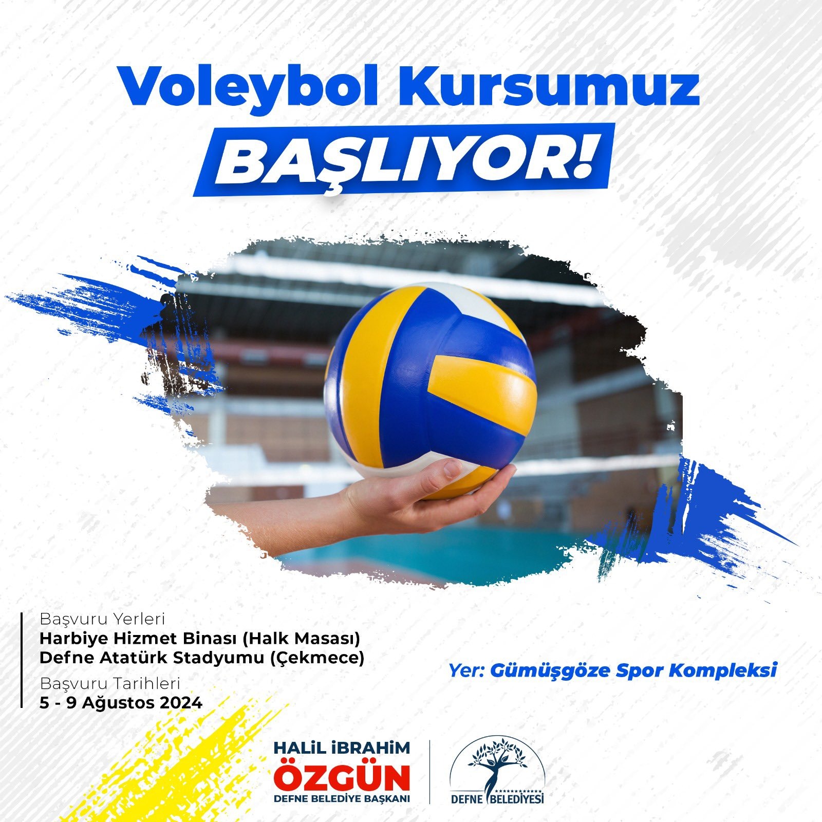 Defne’de voleybol kursları başlıyor