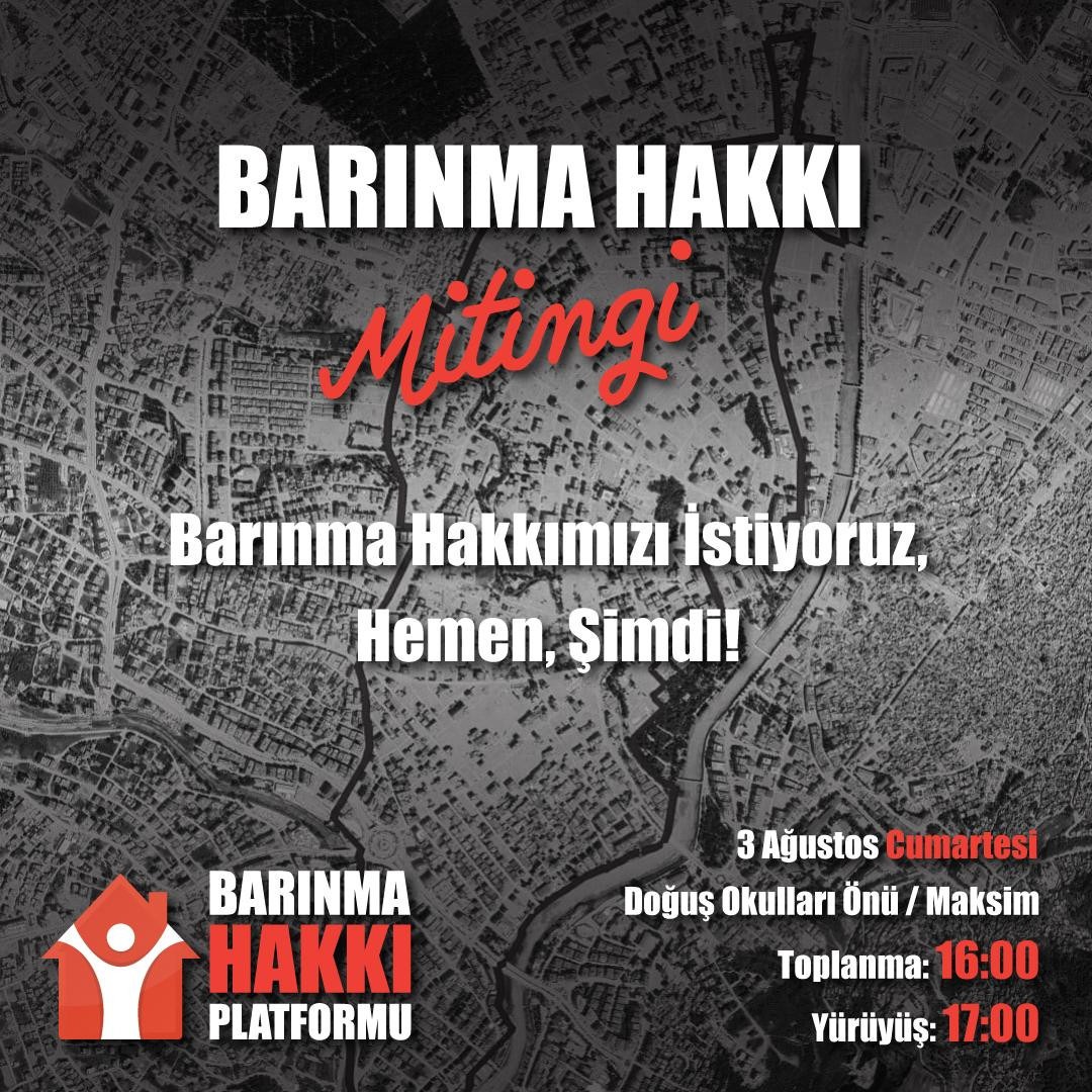 Barınma hakkı için miting