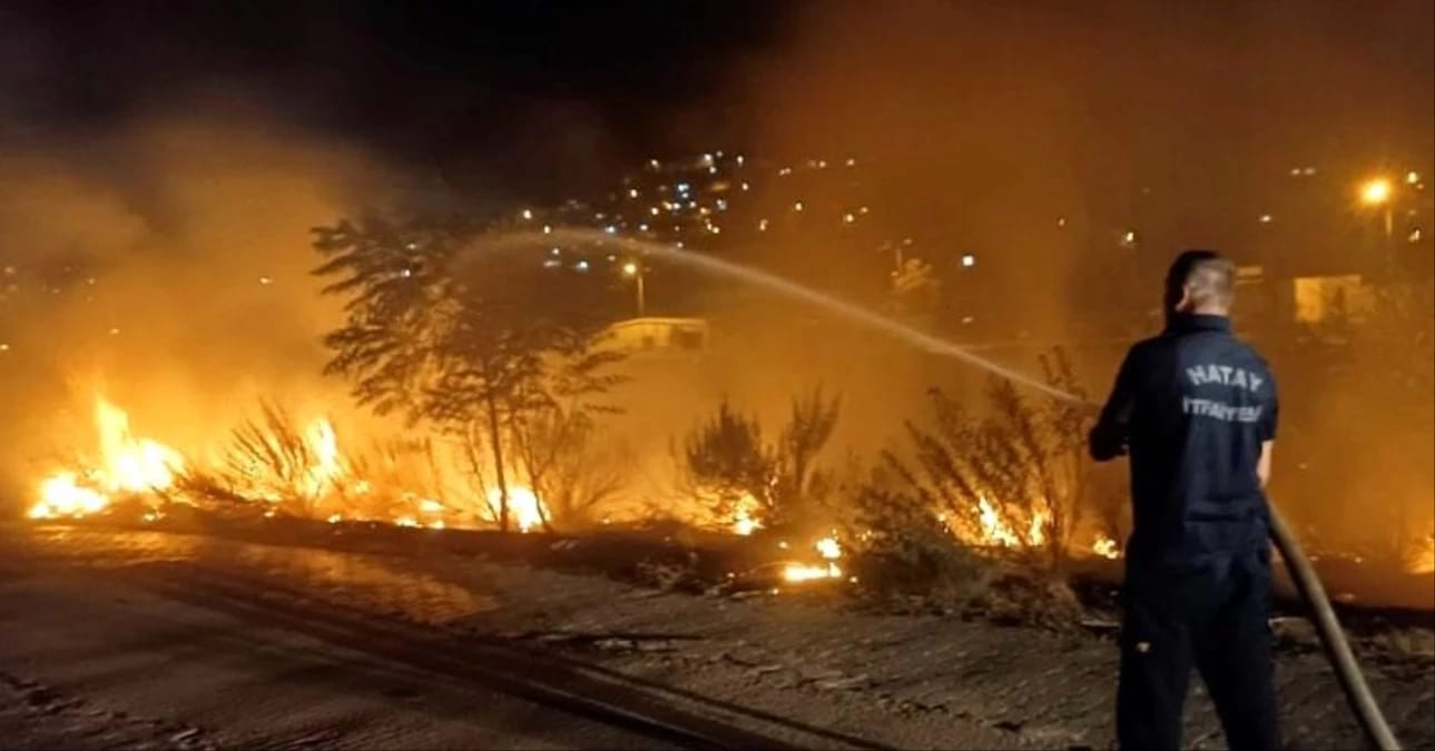 Asi Nehri çevresinde çıkan yangın söndürüldü