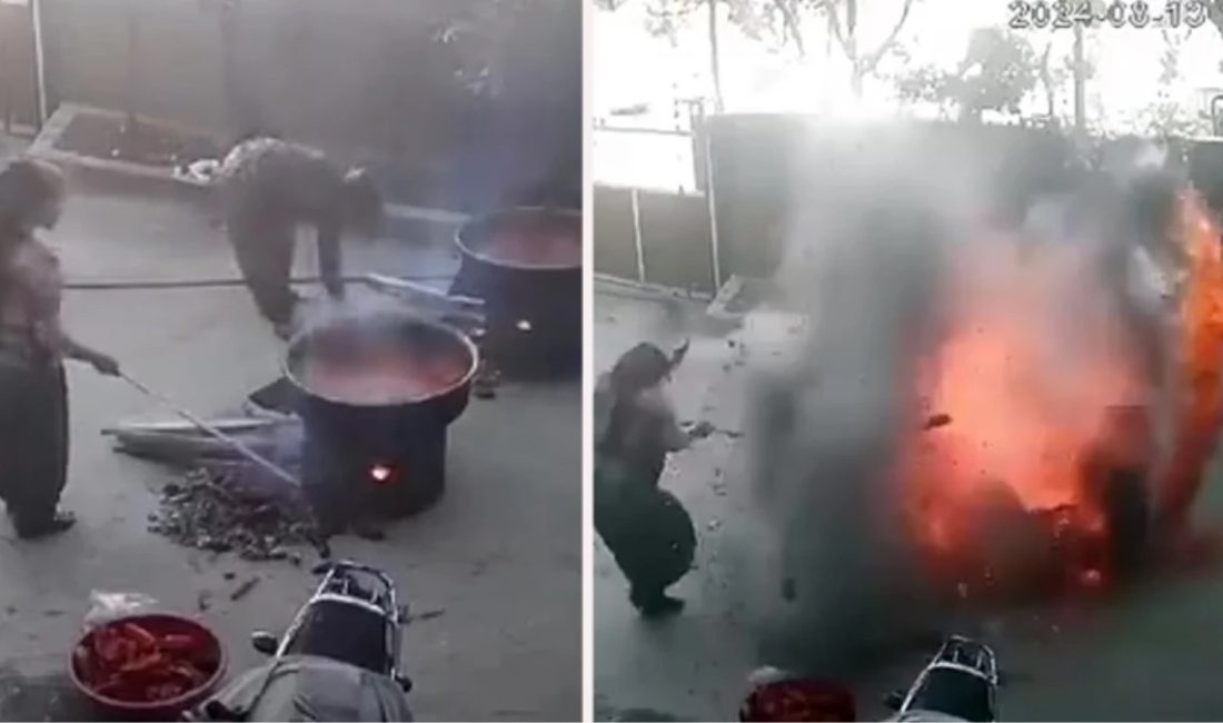 Hatay’da salça yapımı sırasında bir kazan aşırı ısınma nedeniyle patladı.