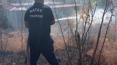 Hatay’ın Defne ilçesinde çıkan bahçe yangınını itfaiye ekiplerinin müdahalesiyle söndürüldü.