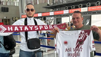 Antakyalı Yasin Eren Şahin, Antalya-Hatay maçı için Almanya’dan Antalya’ya geldi,