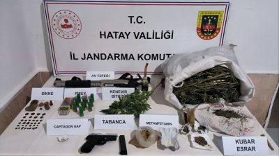 Hatay İl Jandarma Komutanlığı, son bir haftada yürütülen uyuşturucu madde