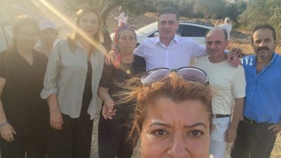 Karayolları Müdürlüğü tarafından, yol yapım gerekçesiyle Ballıöz zeytinlik alanında gerçekleştirilen