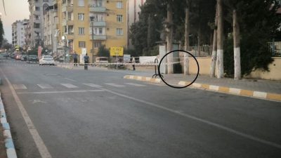 Hatay’ın Reyhanlı ilçesinde, Atatürk Caddesi üzerindeki Vergi Dairesi mevkiinde bırakılan