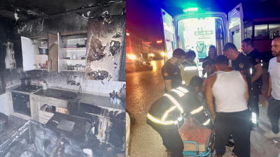 Antakya’nın Ekinci Mahallesi’nde bir evde çıkan yangında, içerideki her şey