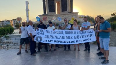 Hatay Depremzede Derneği, Hatay’daki son durumu aktardığı bir basın toplantısı