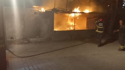 Hatay’ın Erzin İlçesi Şükrü Paşa Mahallesi’nde bir iş yerinde çıkan