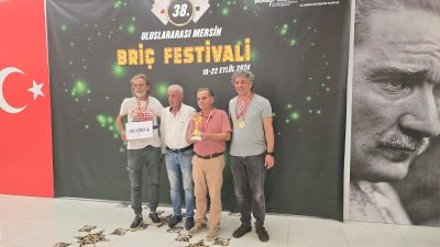 Bu yıl 38.si düzenlenen Uluslararası Mersin Briç festivalinde Antakya Briç