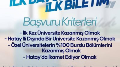 Hatay Büyükşehir Belediyesi’nin bu yıl ilk kez hayata geçirdiği “İlk