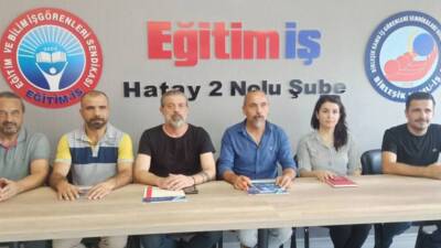 Eğitim İş Hatay 2 Nolu Şube Başkanı Hasan Kuş, iki