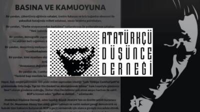 Atatürkçü Düşünce Derneği Genel merkezi, ülkede ve dünyada yaşanan son
