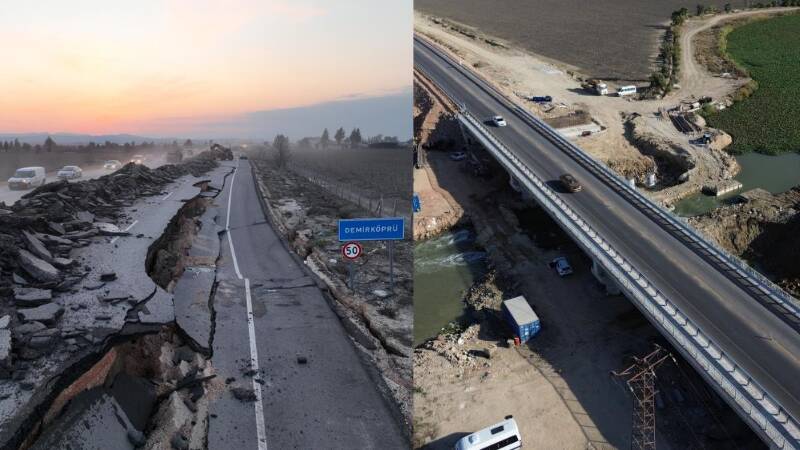 Hatay'da deprem sonrası yol