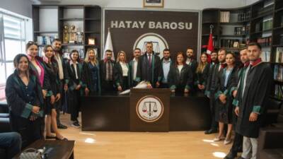 Hatay Barosu’nun yeni başkanı ve yönetim kurulu, ilk resmi açıklamalarını