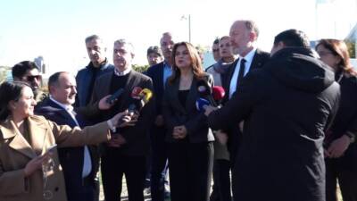 DEM Parti Grup Başkanvekilleri Gülüstan Kılıç Koçyiğit ve Sezai Temelli,