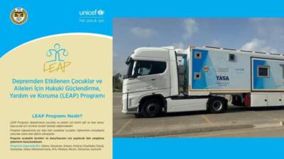 Türkiye Barolar Birliği ve UNICEF iş birliğiyle Hatay’da başlayan Yolda