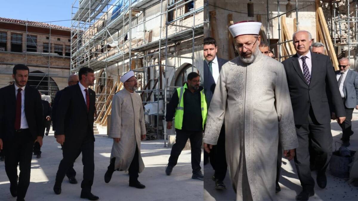 Diyanet İşleri Başkanı Erbaş, Habib-i Neccar Camii’ndeki Restorasyon Çalışmalarını İnceledi