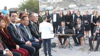 Hatay’ın Erzin ilçesinde, tarihi İsos Epiphaneia Antik Kenti’nde Cumhuriyet’in 101.