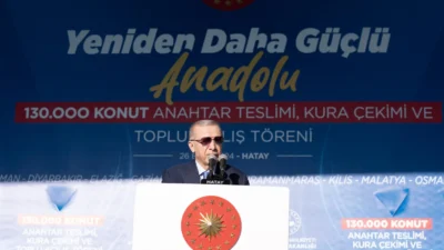 Cumhurbaşkanı Recep Tayyip Erdoğan, TOKİ konutlarının anahtar teslim töreninde yaptığı