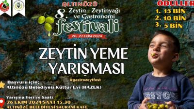 Bu yıl 8’incisi düzenlenecek olan Altınözü Zeytin, Zeytinyağı ve Gastronomi