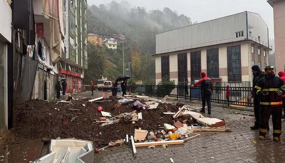 Rize’nin Çayeli ilçesinde meydana