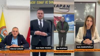 Hatay'da farklı sektörlerin temsilcileri, 6 Şubat depreminin ardından başlatılan mücbir