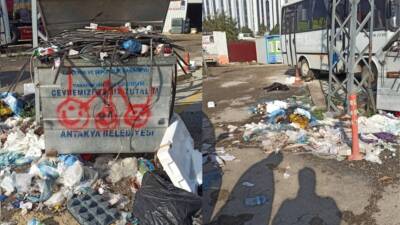 &nbsp; Hatay Adliyesi karşısındaki eski HATSU binası önünde, 10 gündür