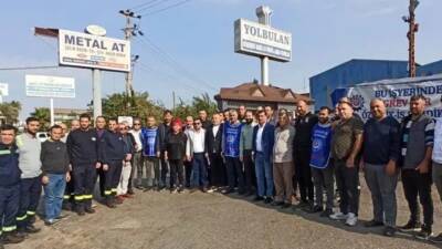 Grevde Kararlılık Sürüyor Dörtyol Organize Sanayi Bölgesi’ndeki Yolbulan Metal fabrikasında,