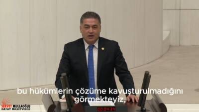 CHP Hatay Milletvekili Servet Mullaoğlu, TBMM'de adalet taleplerini sıraladı: Covid
