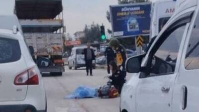 Antakya ilçesinde ağır tonajlı bir tırın çarptığı yaya, olay yerinde