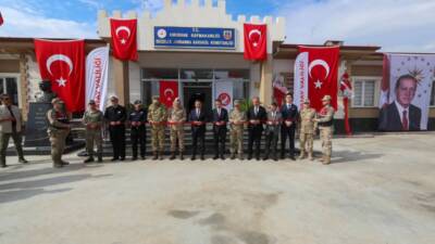 Kırıkhan’da, 6 Şubat depreminde yıkılan jandarma karakolunun yerine yeni bir