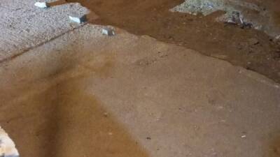 Hatay’ın Defne ilçesine bağlı Harbiye Mahallesi yolu üzerinde oluşan büyük