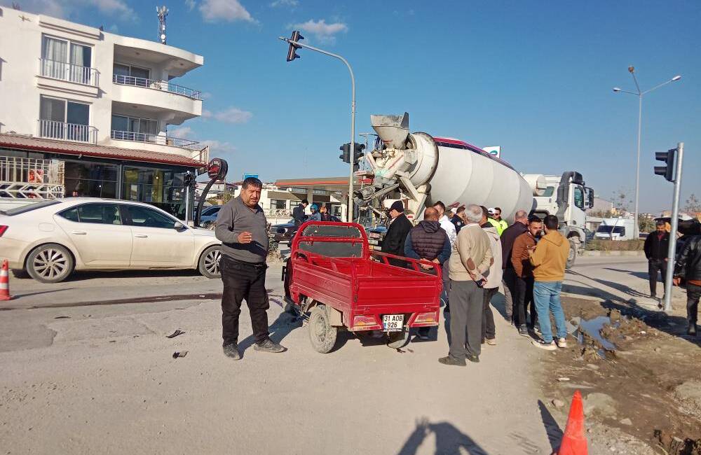 Defne’de beton mikseri ile