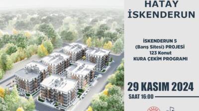 Hatay Valiliği, İskenderun ilçesi Barış Sitesi’ndeki 123 konut için yapılacak