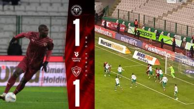 Hatayspor'un Kamerunlu forveti Vincent Aboubakar, Konyaspor maçında ilk golünü atarak