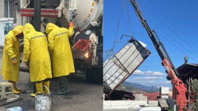 Hatay genelinde etkili olan kötü hava koşullarına karşı Hatay Büyükşehir