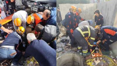 Hatay'da atık plastik toplayan kadın, 10 metre derinliğindeki kuyuya düştü.
