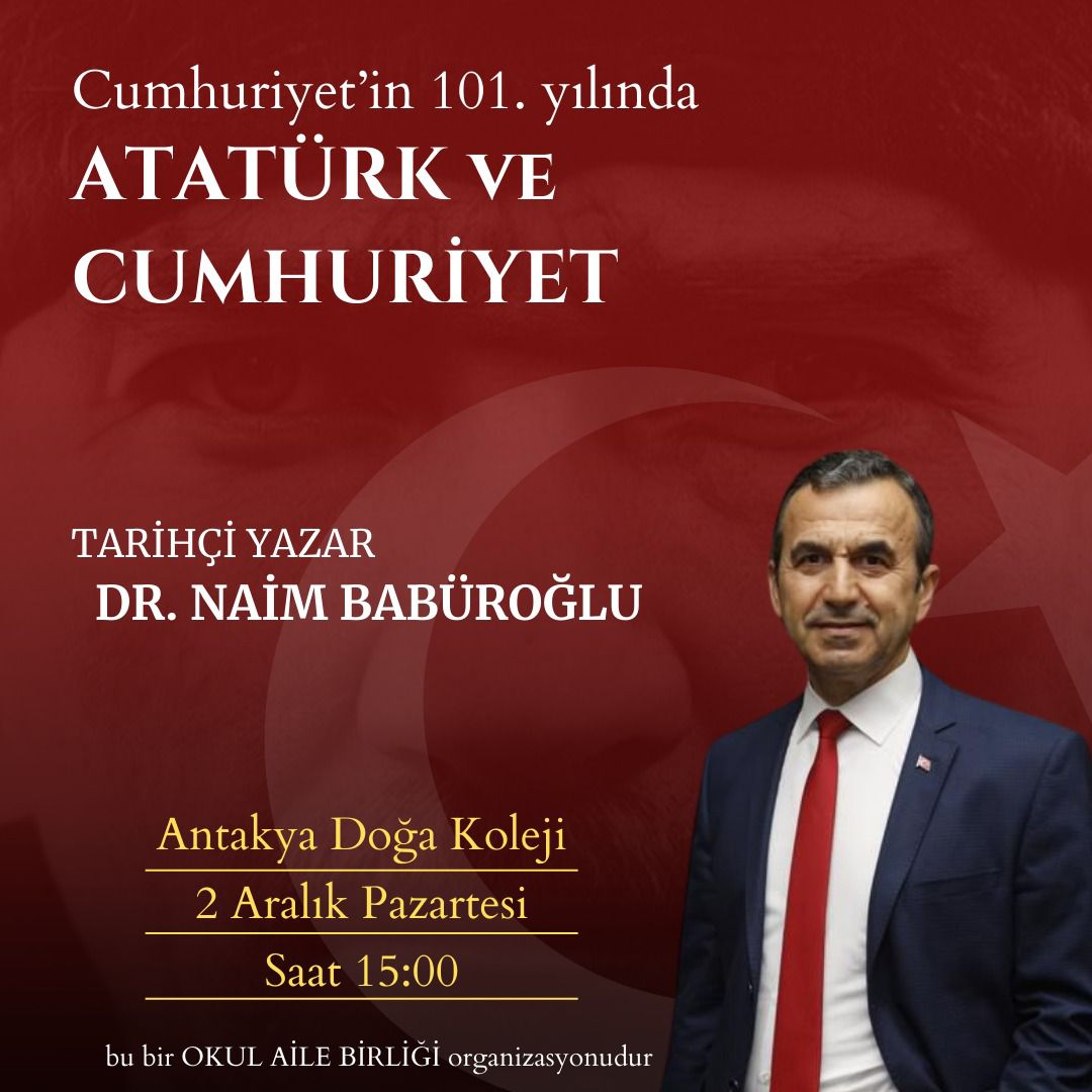 Cumhuriyetin 101. yılında Atatürk ve Cumhuriyet temasıyla düzenlenecek etkinlikte, Antakya