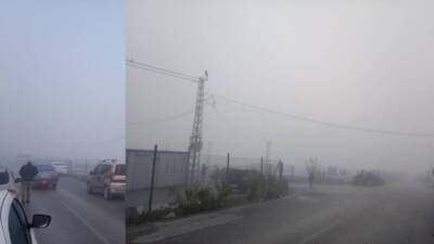 Hatay’da sabah saatlerinde etkili olan sis, sürücülere ve vatandaşlara zor