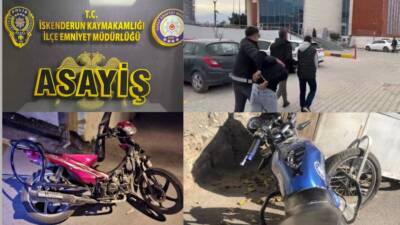 Hatay Emniyet Müdürlüğü, motosiklet hırsızlıklarına karşı başarılı operasyonlar düzenleyerek 3