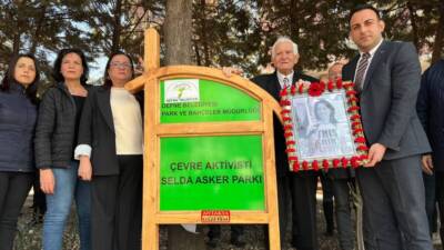 Çevre mücadelesinin öncülerinden Selda Asker’in ismi, Harbiye Bulvarı’nda bulunan parka