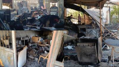 Hatay’ın Samandağ ilçesinde, Cumhuriyet Mahallesi’nde bulunan bir depoda yangın çıktı.